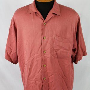 Tommy Bahama Short Sleeve Button Down Mauve Shirt